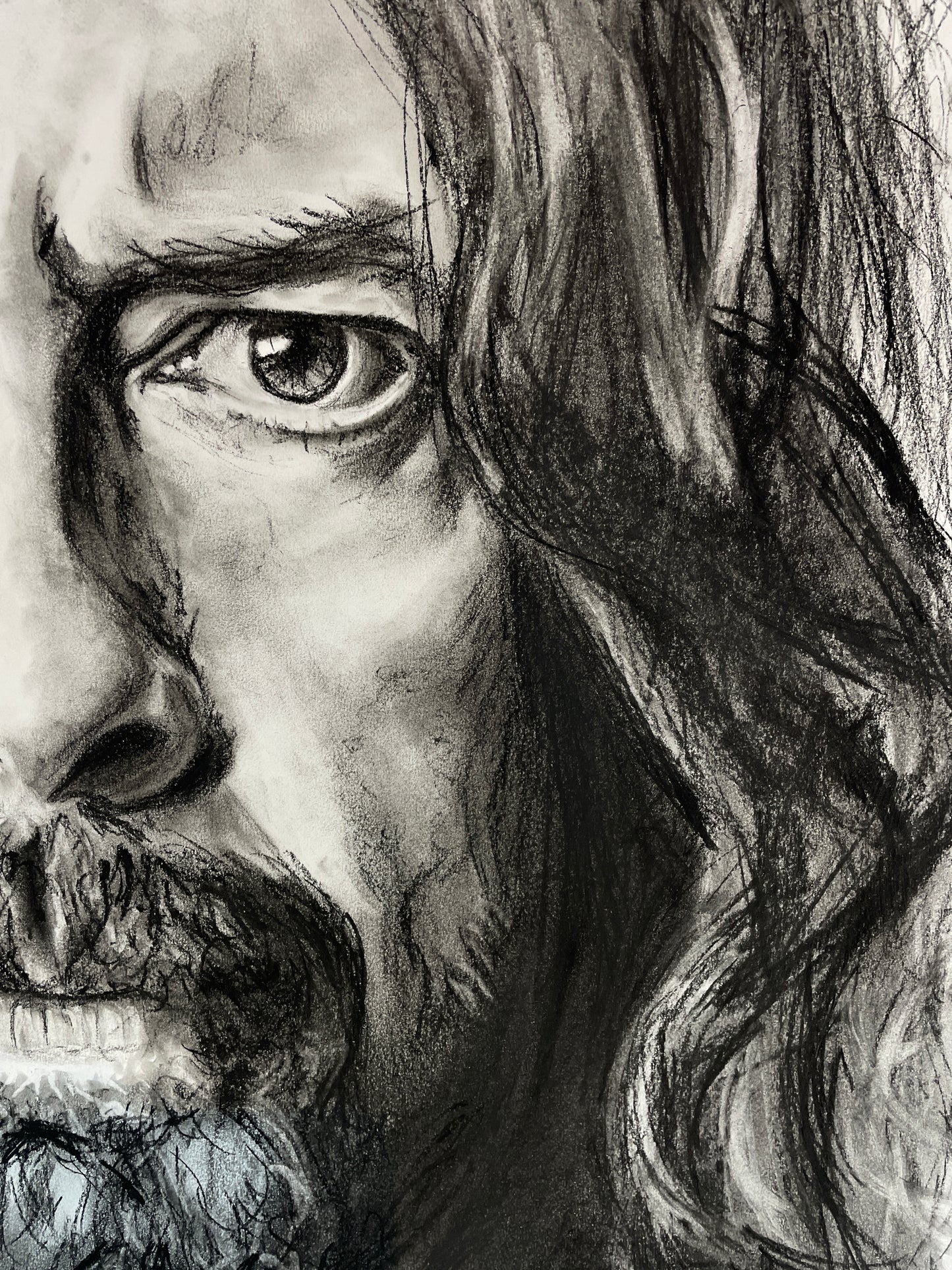 A4 Dave Grohl Foo Fighters Charcoal Print