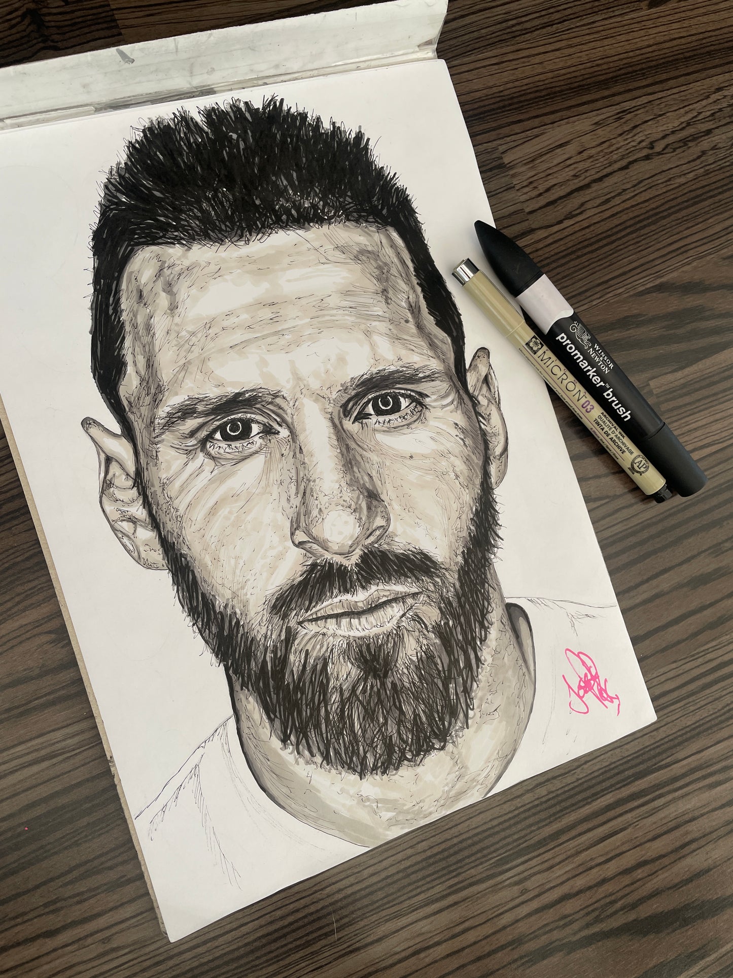 A4 Lionel Messi Ink Print