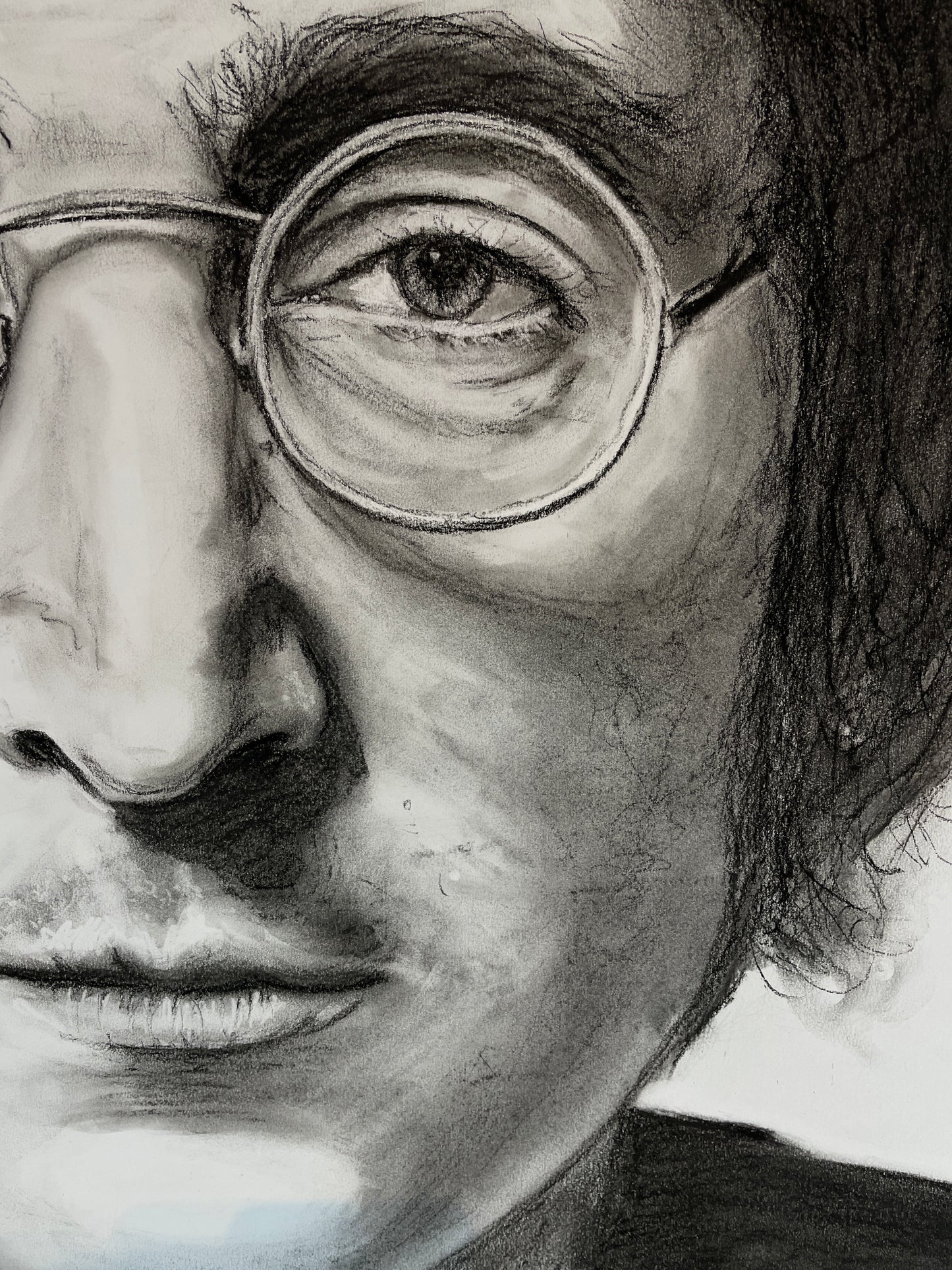 A1 John Lennon The Beatles Charcoal Original