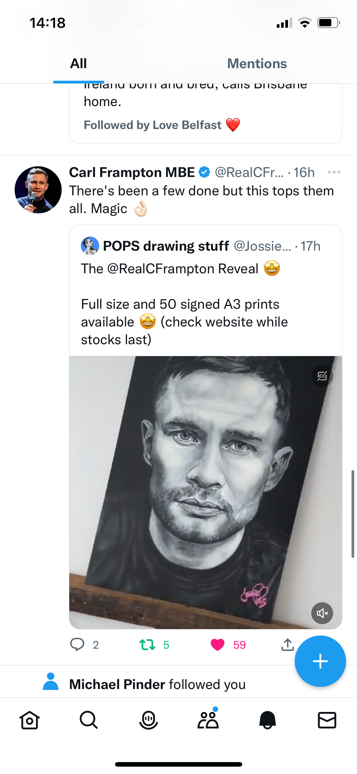 Carl ‘FRAMPTON’ Limited Edition Print