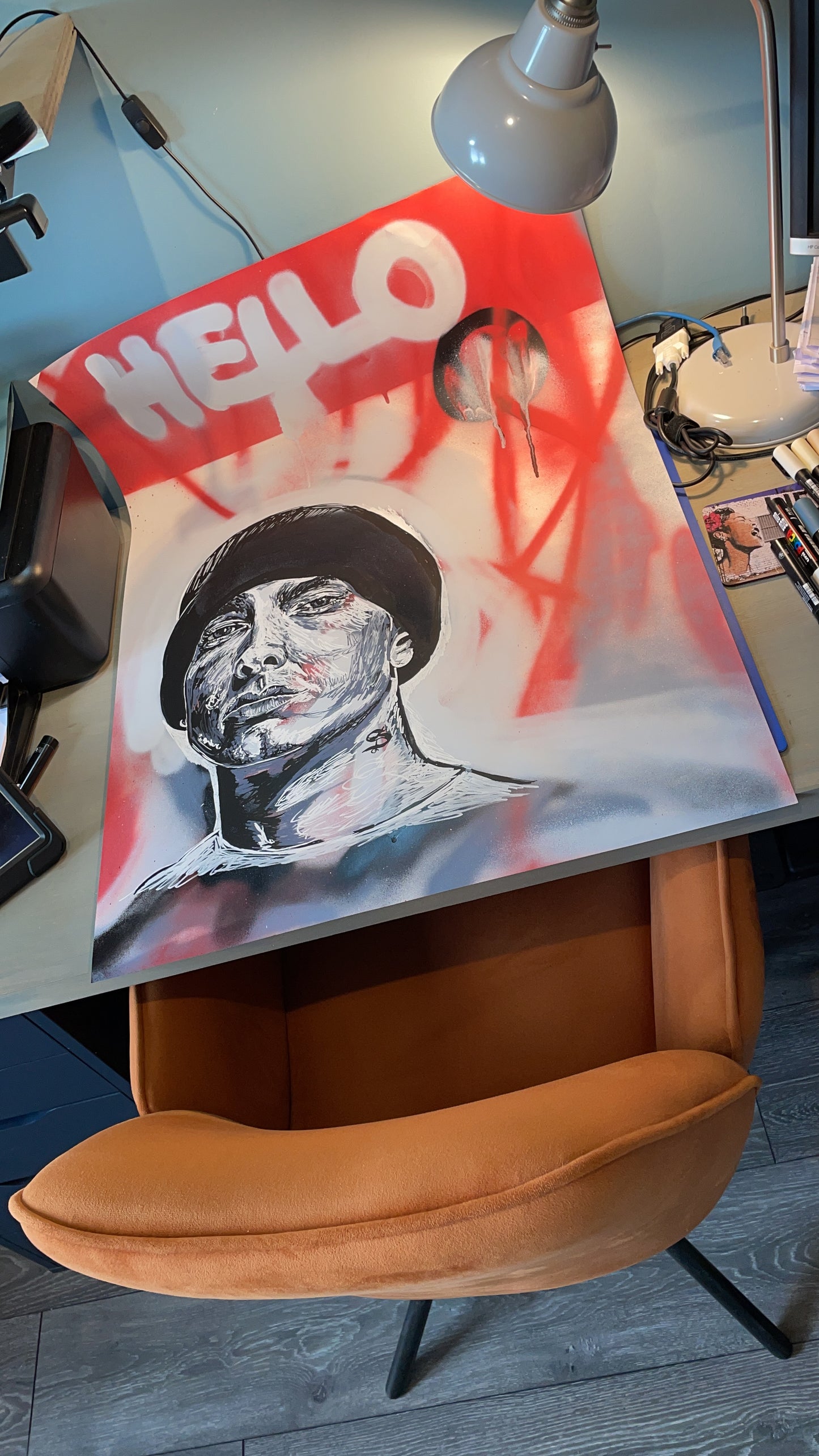 (RED/ WHITE) Eminem Limited Edition Print