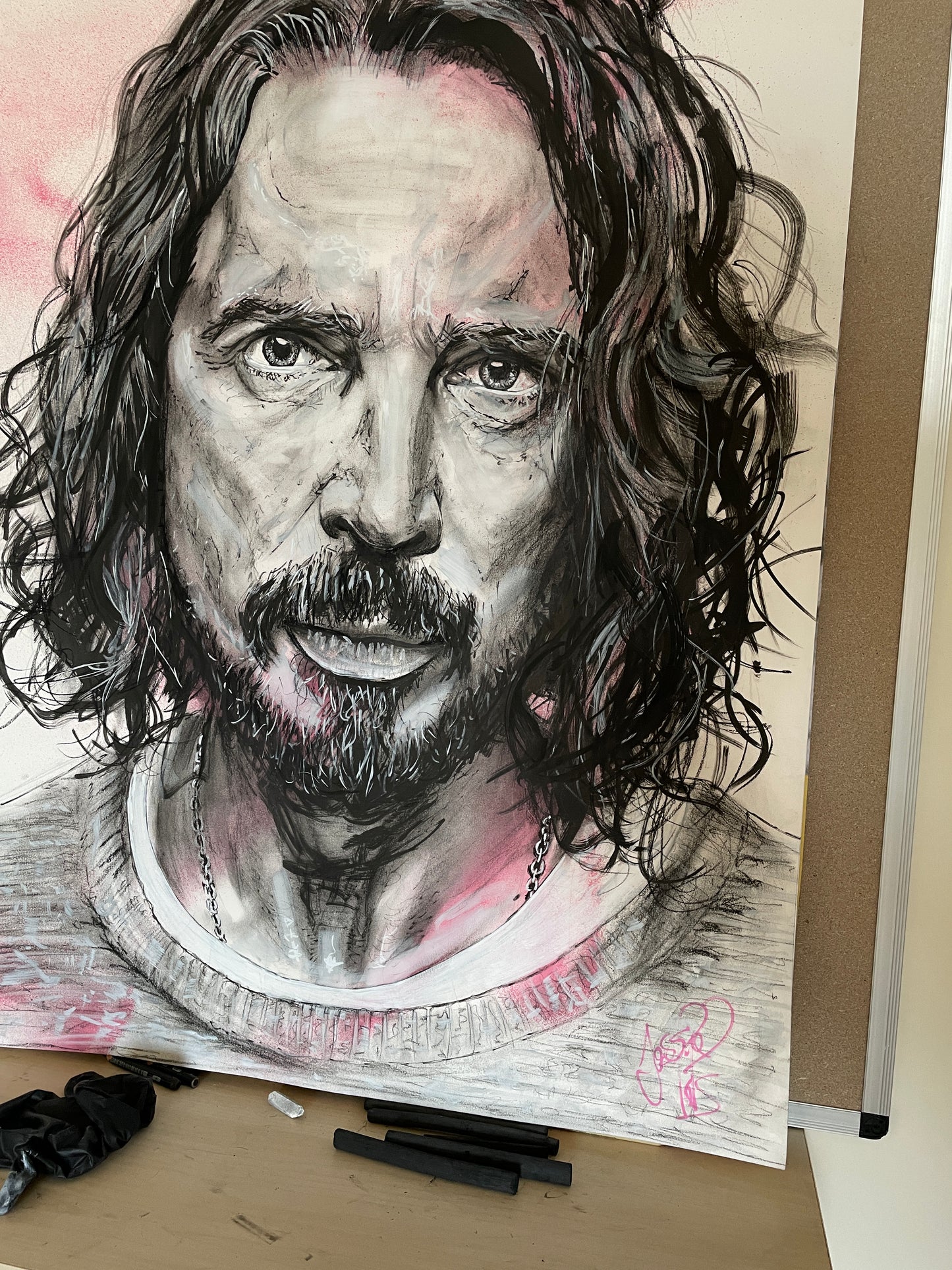 A4 Chris Cornell Mixed Media Print