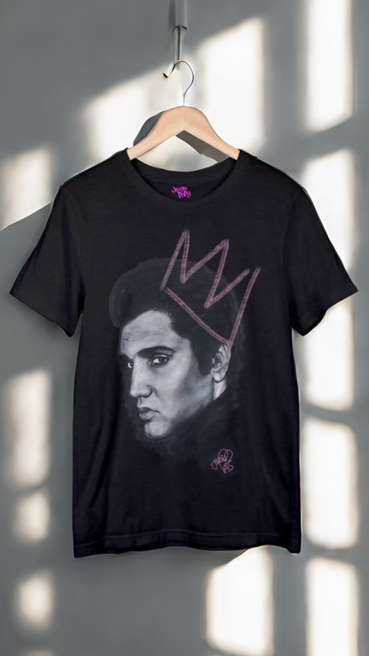 Elvis Presley 'The King' - Fitted Graphic T-shirt