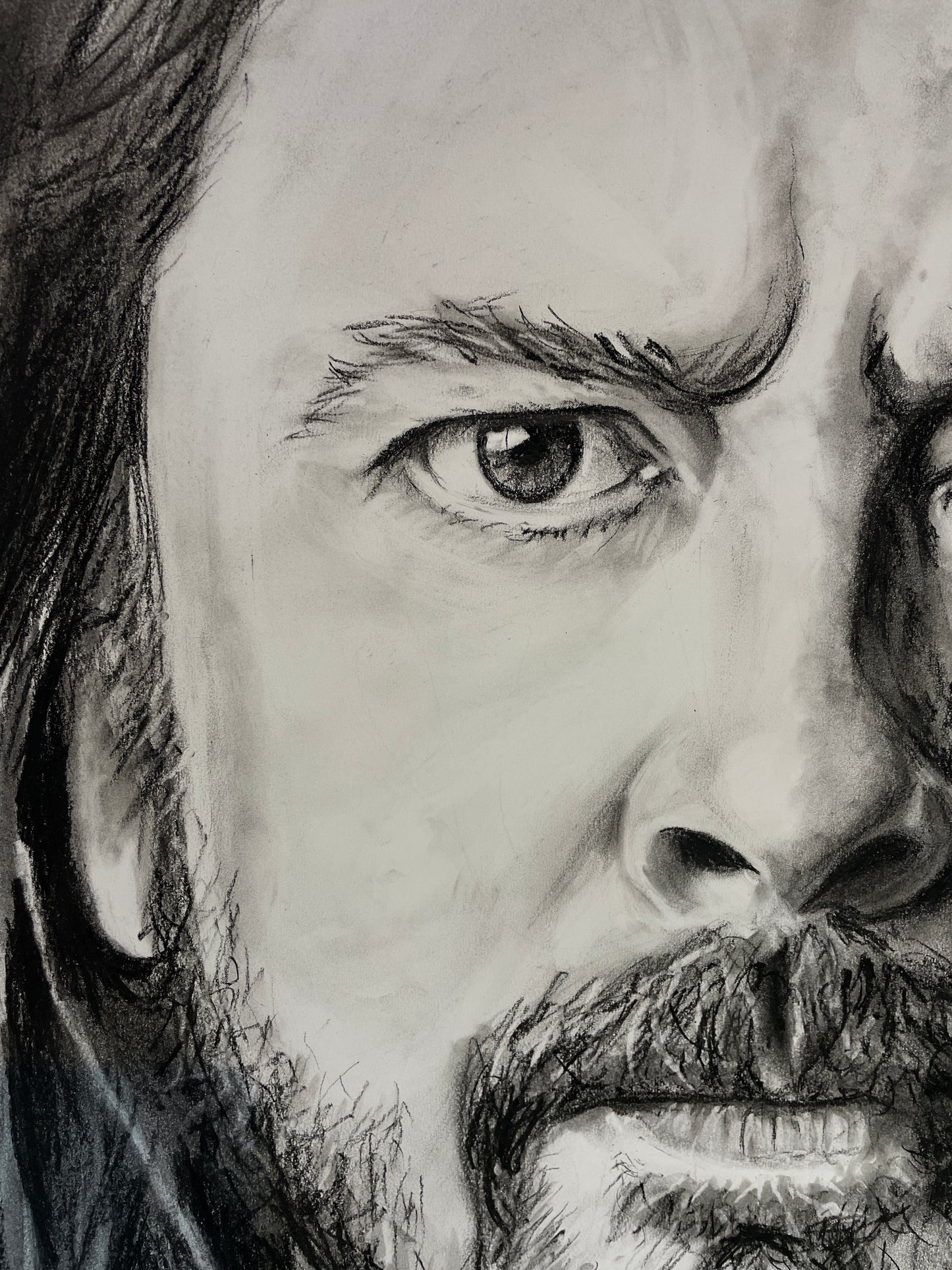 A4 Dave Grohl Foo Fighters Charcoal Print