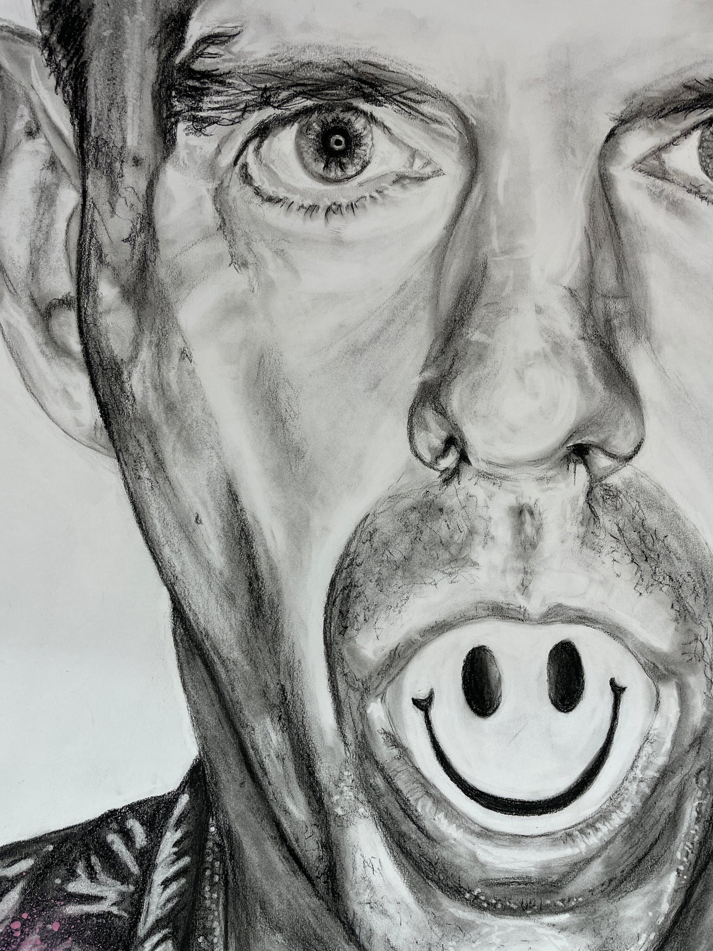 A4 Fatboy Slim Charcoal Print