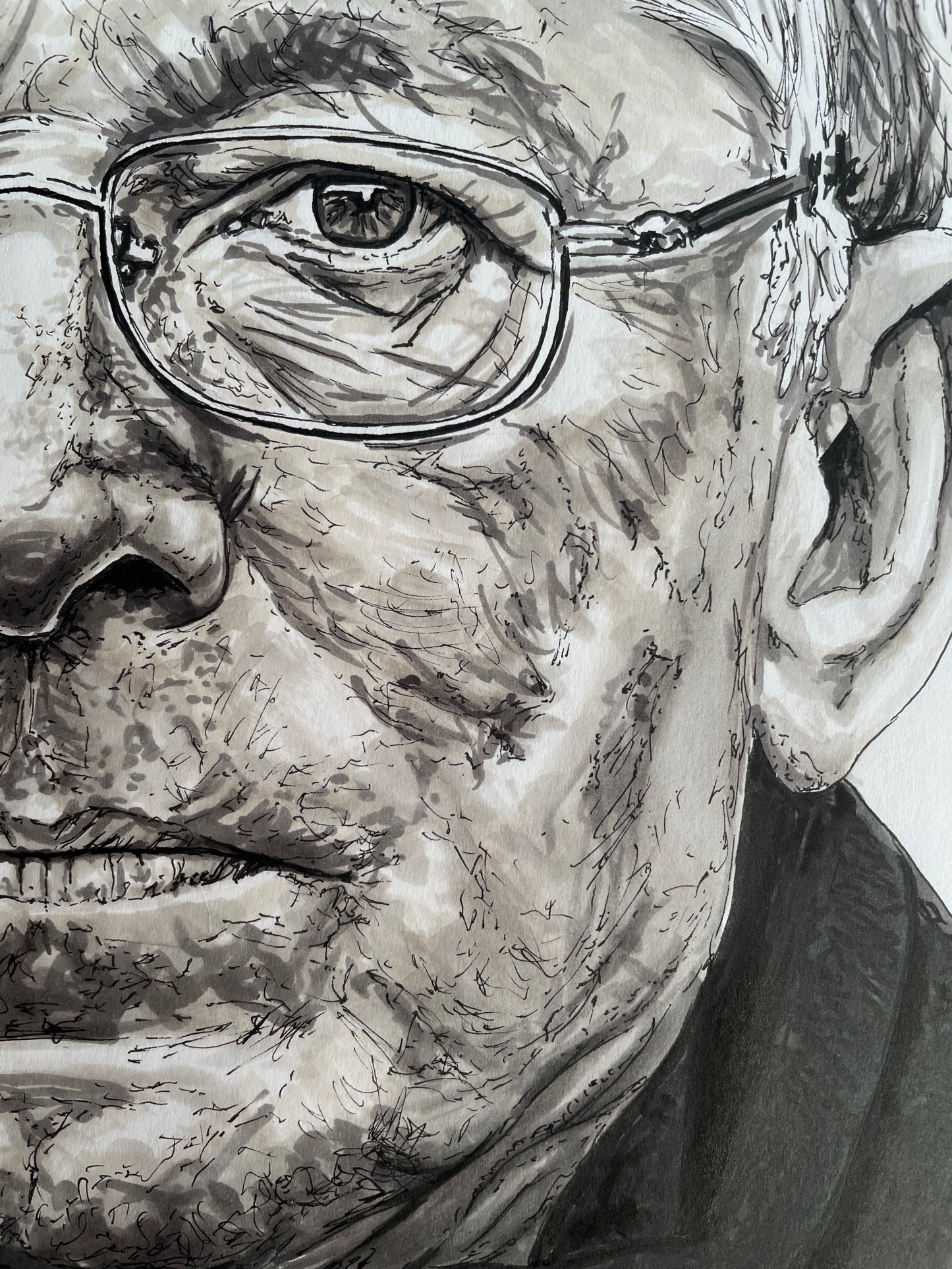 A4 Sir Alex Ferguson Ink Print