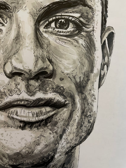 A4 Cristiano Ronaldo Ink Print