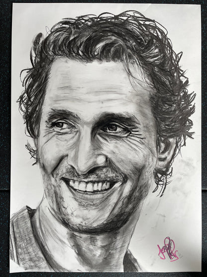 A1 Matthew McConaughey Charcoal Original