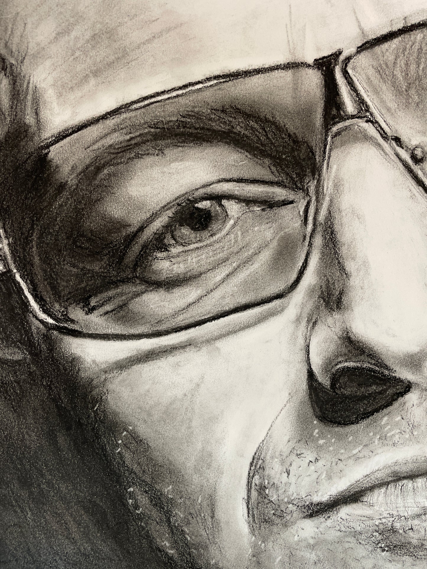 A4 Bono U2 Charcoal Print